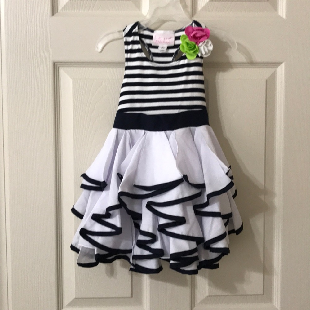 Black and white dress with fun ruffles